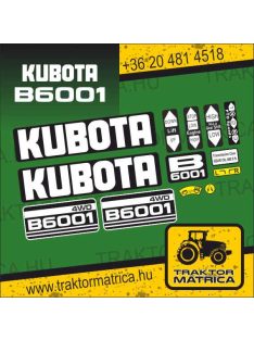 Kubota B6001 matricakészlet (levonó, decal, Aufkleber)
