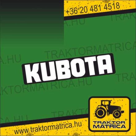 Kubota matrica 23 x 5 cm (levonó, decal, Aufkleber)