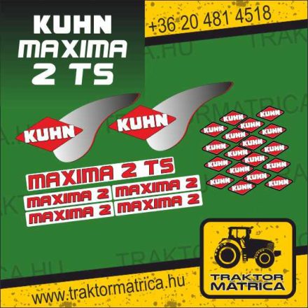 Kuhn Maxima 2 TS matricakészlet (levonó, decal, Aufkleber)