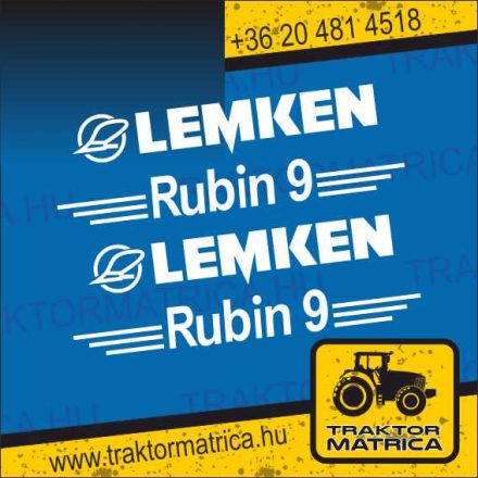 Lemken Rubin 9 matricakészlet (levonó, decal, Aufkleber)