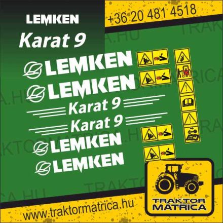 Lemken Karat 9 matricakészlet (levonó, decal, Aufkleber)