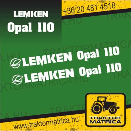 Lemken Opal matricakészlet (110, 120, 140, 160) (levonó, decal, Aufkleber)