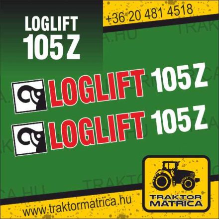 Loglift 105Z matricakészlet (levonó, decal, Aufkleber)
