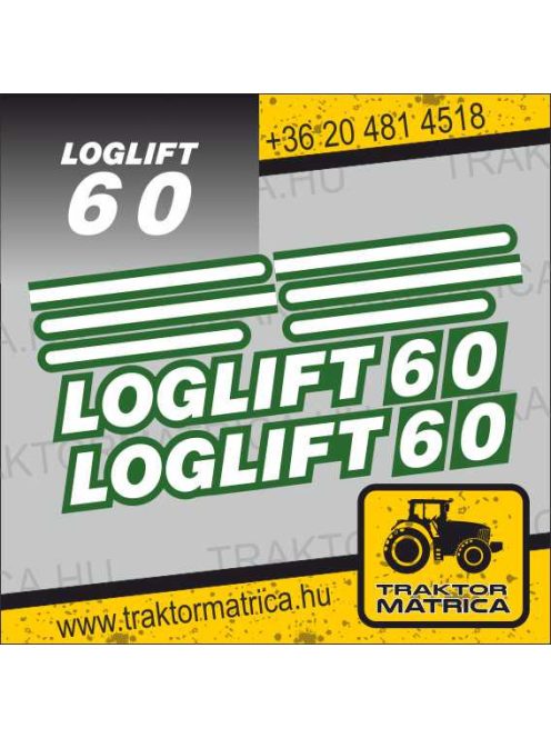 Loglift 60 matricakészlet (levonó, decal, Aufkleber)