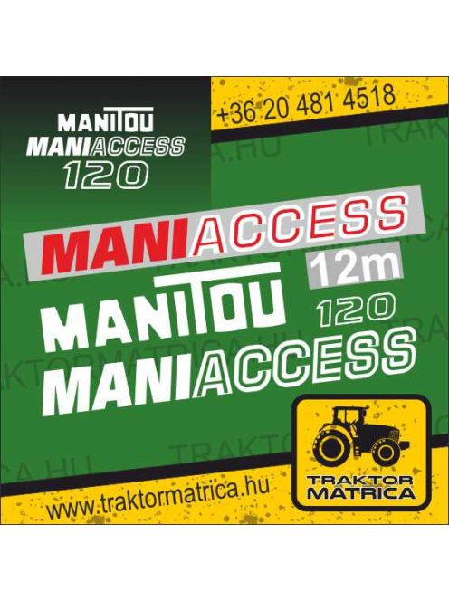 Manitou Maniaccess 120 matricakészlet (levonó, decal, Aufkleber)
