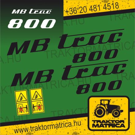 Mercedes MB Trac 800 matrica (levonó, decal, Aufkleber)