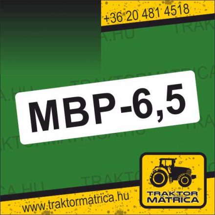 MBP - 6,5 matrica - 29 x 8 cm (levonó, decal, Aufkleber)