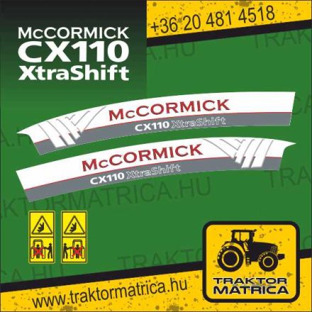 McCormick CX 110 Xtra Shift matricakészlet (levonó, decal, Aufkleber)