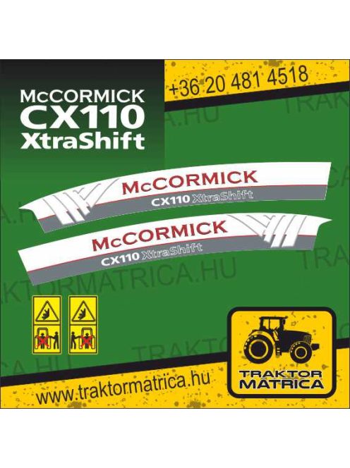 McCormick CX 110 Xtra Shift matricakészlet (levonó, decal, Aufkleber)