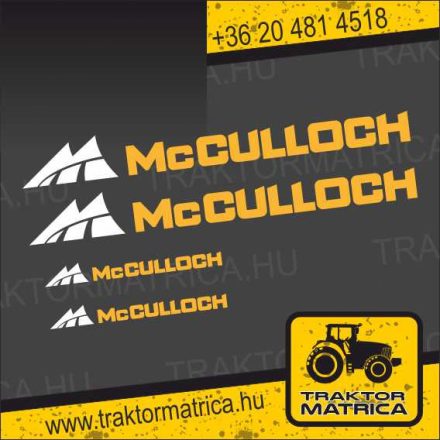 McCulloch matricakészlet (levonó, decal, Aufkleber)