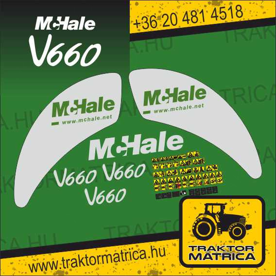 Mchale V660 Matricakészlet Levonó Decal Aufkleber Trak