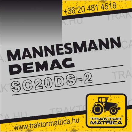 Mannesmann Demag SC20DS-2 matricakészlet (levonó, decal, Aufkleber)
