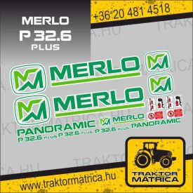   Merlo P32.6 Plus panoramic matricakészlet (levonó, decal, Aufkleber)
