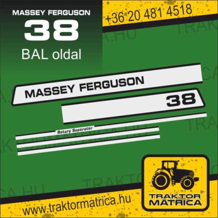 Massey Ferguson 38 BAL oldali matricakészlet (levonó, decal, Aufkleber)