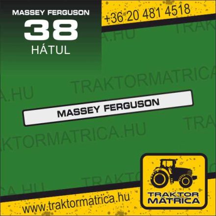 Massey Ferguson 38 HÁTSÓ matrica (levonó, decal, Aufkleber)