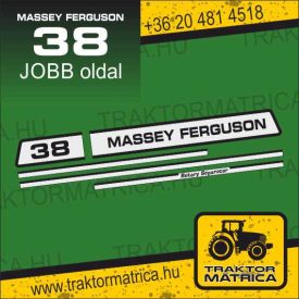   Massey Ferguson 38 JOBB oldali matricakészlet (levonó, decal, Aufkleber)