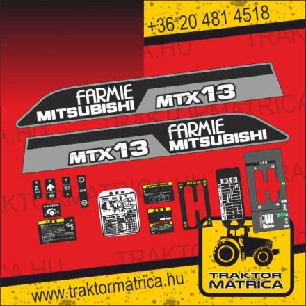 Mitsubishi Farmie MTX13 matricakészlet (levonó, decal, Aufkleber)