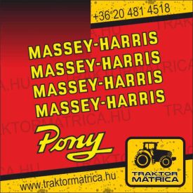   Massey-Harris Pony matricakészlet (levonó, decal, Aufkleber)