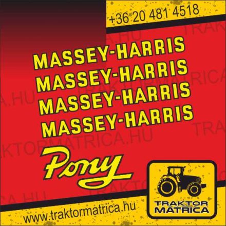 Massey-Harris Pony matricakészlet (levonó, decal, Aufkleber)