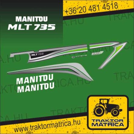 Manitou MLT 735 Premium matricakészlet (levonó, decal, Aufkleber)