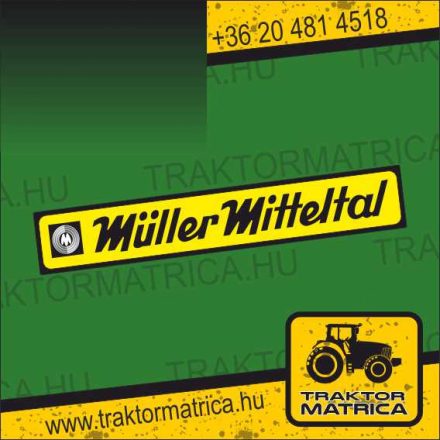 Müller Mitteltal matrica (43 x 7 cm) (levonó, decal, Aufkleber)