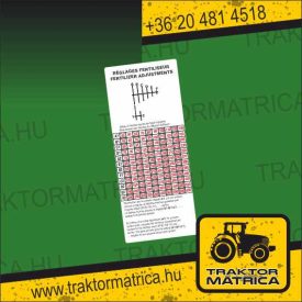   Monosem vetőgép adagolási mutató matrica (levonó, decal, Aufkleber)