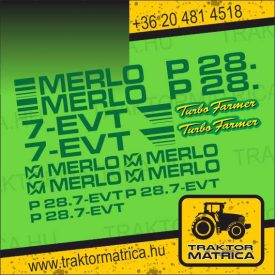   Merlo P28.7-EVT TurboFarmer matricakészlet (levonó, decal, Aufkleber)
