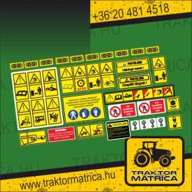   Műtrágyaszóró biztonsági matrica készlet (levonó, decal, Aufkleber)