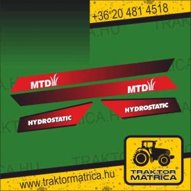 MTD Hydrostatic matricakészlet (levonó, decal, Aufkleber)