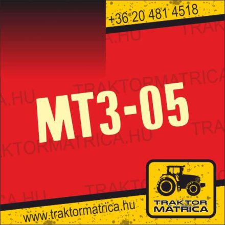 MTZ-05 matrica (levonó, decal, Aufkleber)