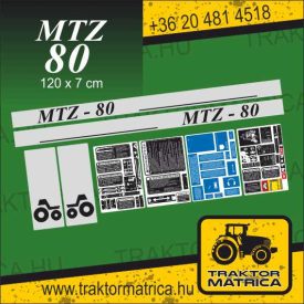   MTZ 80 matricakészlet biztonsági matricákkal  (levonó, decal, Aufkleber)