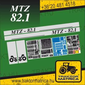   MTZ 82.1 matricakészlet fülke és szűrő matricákkal (levonó, decal, Aufkleber)