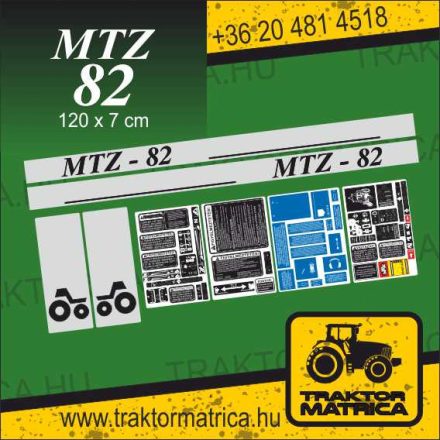 MTZ 82 matricakészlet fülke és szűrő matricákkal (levonó, decal, Aufkleber)