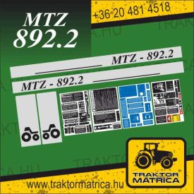   MTZ 892.2 matricakészlet fülke és szűrő matricákkal (levonó, decal, Aufkleber)