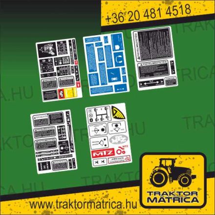 MTZ fülke és szűrő matrica készlet (levonó, decal, Aufkleber)