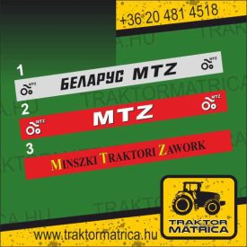 MTZ fülke matrica (levonó, decal, Aufkleber) 80 x 8 cm