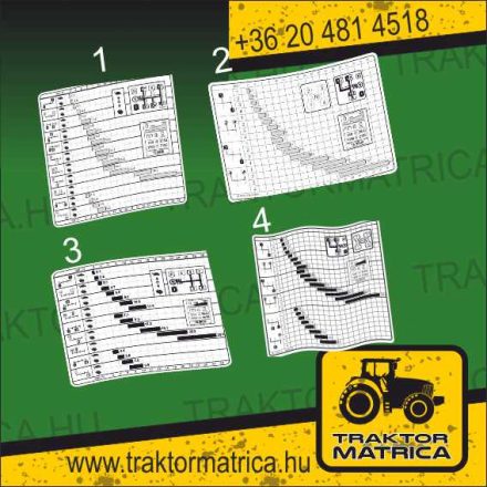 MTZ / Belarus sebességtartomány matrica (levonó, decal, Aufkleber)