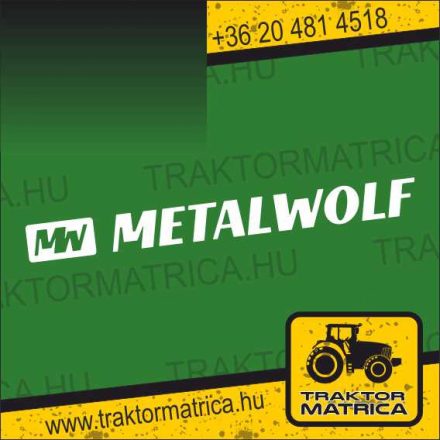 Metalwolf matrica (63 x 6 cm) (levonó, decal, Aufkleber)
