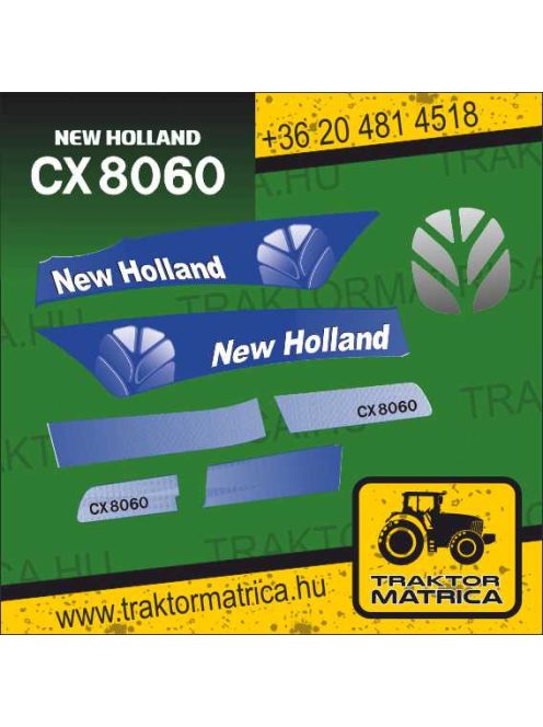 New Holland CX8060 matricakészlet (levonó, decal, Aufkleber)