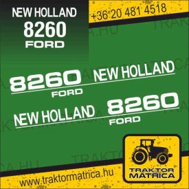   New Holland 8260 Ford matricakészlet (levonó, decal, Aufkleber)