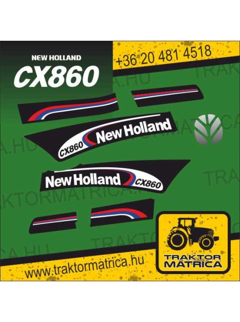 New Holland CX860 matricakészlet (levonó, decal, Aufkleber)