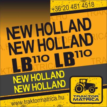 New Holland LB 110 matricakészlet (levonó, decal, Aufkleber)