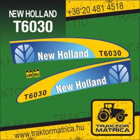  New Holland T6030 matricakészlet (levonó, decal, Aufkleber)