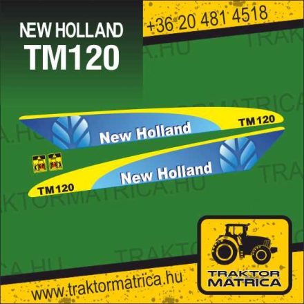 New Holland TM 120 matricakészlet (levonó, decal, Aufkleber)