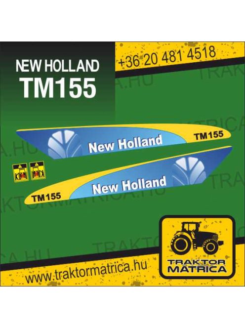 New Holland TM 155 matricakészlet (levonó, decal, Aufkleber)