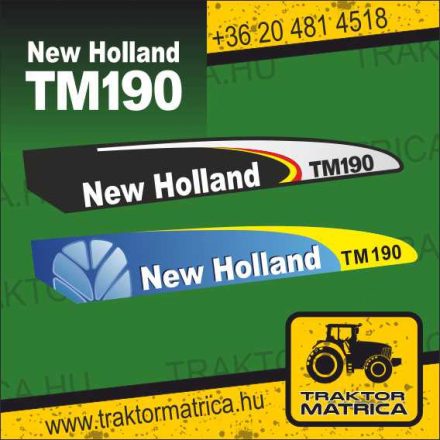 New Holland TM 190 matricakészlet (levonó, decal, Aufkleber)