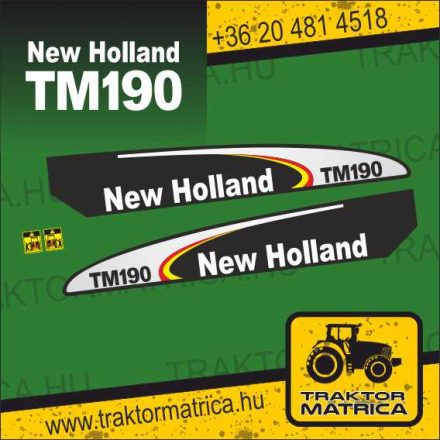 New Holland TM 190 matricakészlet (levonó, decal, Aufkleber)