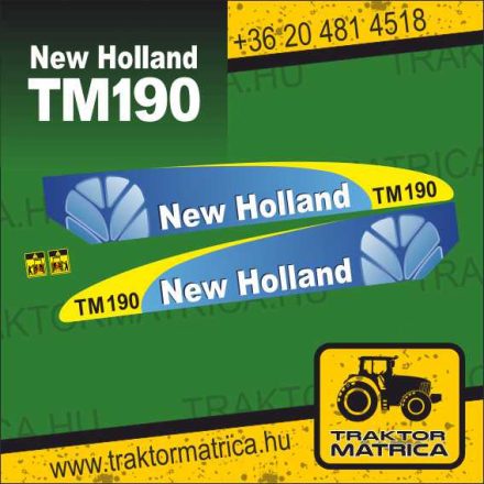 New Holland TM 190 matricakészlet (levonó, decal, Aufkleber)