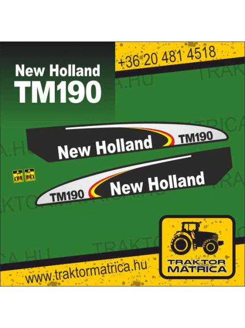 New Holland TM 190 matricakészlet (levonó, decal, Aufkleber)