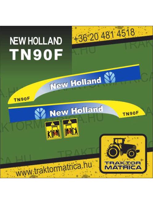 New Holland TN 90 F matricakészlet (levonó, decal, Aufkleber)